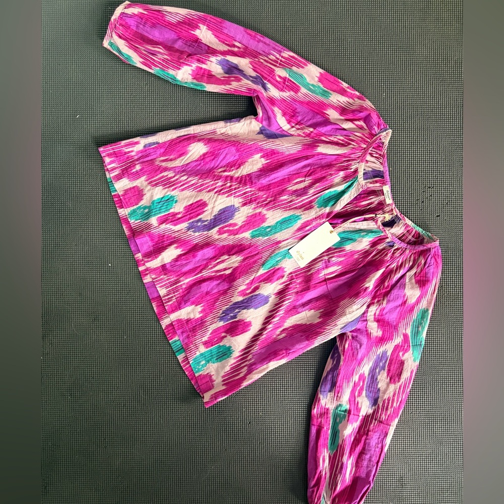 Dylan Ikat print pesant top.